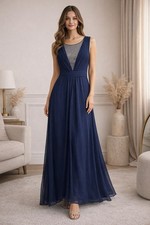 Maxikleid Gr. 38 Dunkelblau