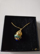 faberge ei anhänger Alexandra mit Kette und Goldstaub 