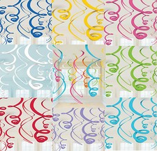 12x Spiralen Party Deko