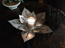 Kerzenständer "Blätter" Edelstahl
