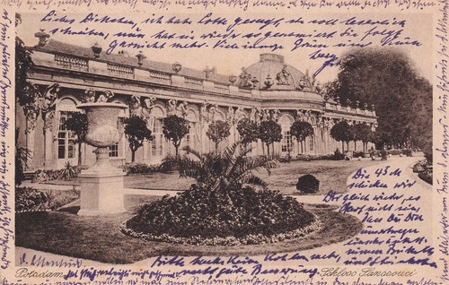 Postkarte potsdam schloss - potsdam, /