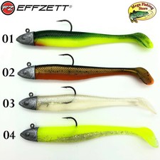 DAM EFFZETT RTF Longhorn Gummifisch + FZ Jigkopf - Raubfisch Köder - 9, 11, 13cm