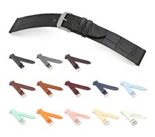 RIOS1931 Alligator Style Uhrenarmband "Miami", 16-20 mm, 13 Farben, Neu!