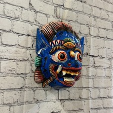 Große blaue Barong Wandmaske