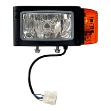 Links H4 Scheinwerfer mit Blinker 12V für Radlader Bagger Baumaschinen JCB Merlo