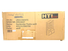 Garderobenpaneel mit Schuhschrank Thekla Weiß mit Spiegel Hutablage