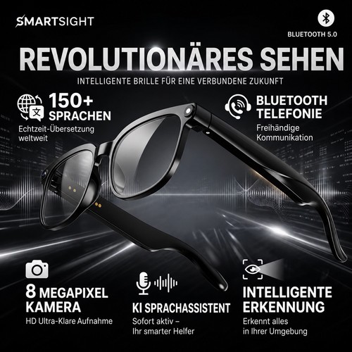 Kamera smart brille - hd, mit