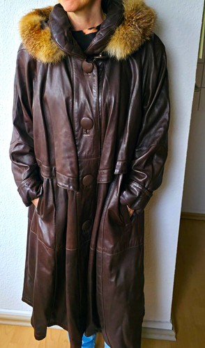Lammleder mantel damen braun - lammleder,