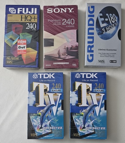 Vhs kassetten 240 180 - 5x,