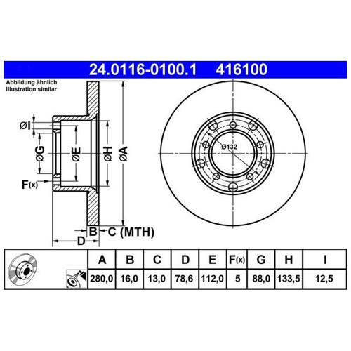 Bremsscheibe vorne für - 2x,