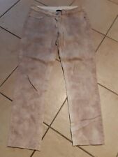 Hose lang Damen, leichte Batik Optik, braun/beige, Gr. 38, J. Pascale