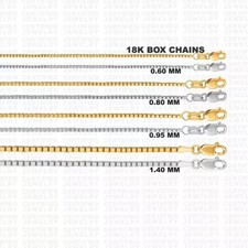 18K Massiv Gold Box Kette