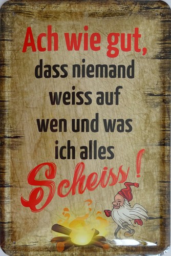 Blechschild schild 20x30cm - blechschild,