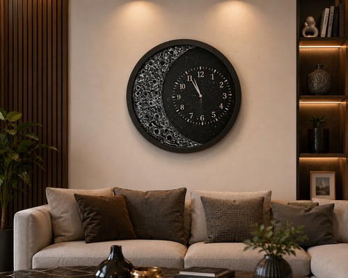 Wanduhr struktur bild mond - 3d,