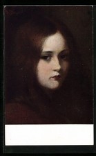 Künstler-AK sign. Georg Buchner: Junge Frau mit dunklen Haaren 