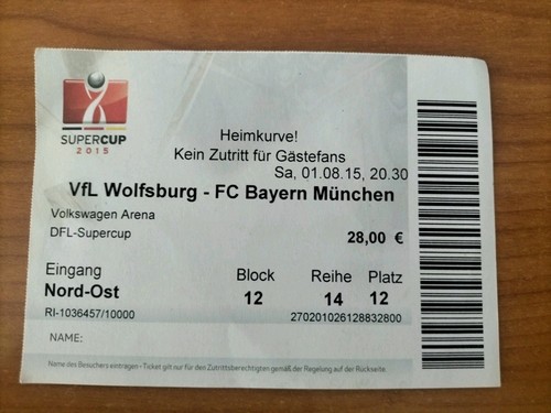 Sammler ticket dfb - dfb, supercup
