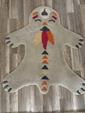 Teppich 100x115, AKKO, Kinderzimmer, Indianer, 100%Wolle,