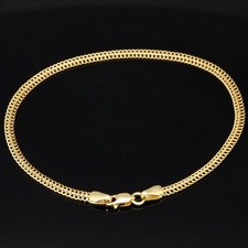 Doppelpanzer-Armband Armband Goldarmband 585 14K ECHT Gold 3mm 19cm Geschenk NEU