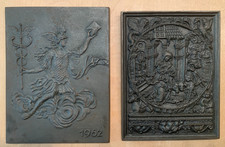 Buderus Kunstguss Plakette Relief 2 Jahresplaketten 1962, 1963