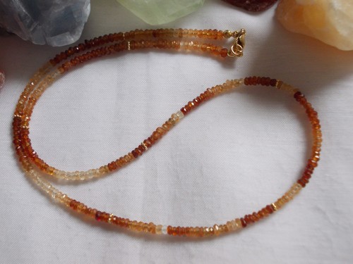 Hessonit granat kette 3mm - hessonit-granat-kette,,