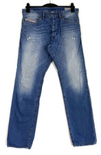 Diesel BRADDOM Jeans Regular Slim-Carrot Herren Blau Denim Hose Größe 32