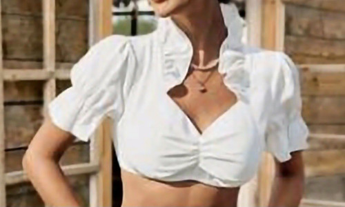 Damen dirndlbluse weiß - damen,