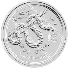 1 Kilogramm Silbermünze Australien Lunar II Schlange Year of the Snake 2013