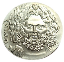 ATHEN: Silbermedaille o. J.., 1. Olympiade der Neuzeit in Athen 1896, Stgl.