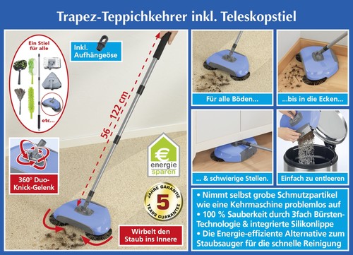 Trapez teppichkehrer inklusive - teppichkehrer,