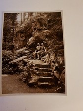 ALTES FOTO FELSENRELIEF VON  KLOPSTOCK IN DER NÄHE VON NAUMBURG