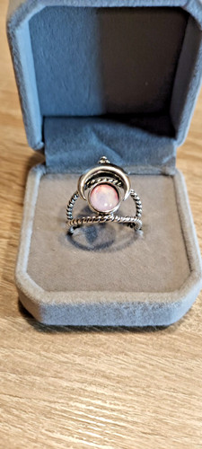 Silberring mit mondstein gr - silberring,