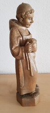 Mönch mit Bierkrug Holz-Figur