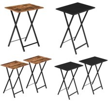 HOOBRO Klapptisch Beistelltisch Holz Klappbar Kleiner Tisch tabletttisch TV Tray