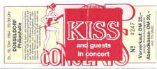KISS   In Concert 1984 Düsseldorf   Ticket / Konzertkarte / Eintrittskarte