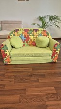Kindersofa Kinder Couch mit Schlaffunktion ausklappbar 3in1 Kinder Sofa