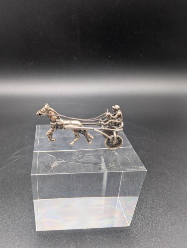 Silber miniatur sulky traber - sulky,