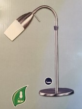 WOFI Tischlampe Tischleuchte Schreibtischlampe New Jersey nickel matt Glas E14