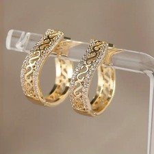 ✨ Damen Creolen Gold Elegant