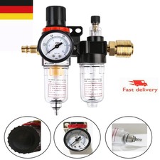 1/4"-Druckminderer Druckluft Filter Regler Kompressor Wasserabscheider-Manometer