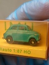 IMU Fiat 500 Hellblau 1:87 – Made in West Germany – OVP – Selten – Vintage