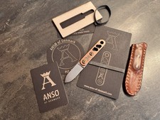 Jens Anso Ansø Of Denmark Astra Damasteel Kupfer Fixed Messer