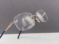 Burberry Brille Damen silber blau eckig 8885 randlos Karo NP:299€