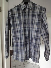 Oberhemd / Freizeithemd von HATICO Sport Gr. 41/42, grau/blau/beige gestreift