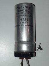 FRAKO H757E Elko 2x50uF 350/385V aus Tonfunk Tonjuwel 58 W347 Röhrenradio