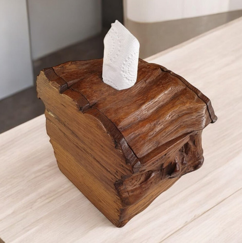 Teak holz taschentuch box - teak,