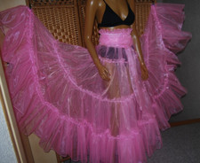 XXL TRAUM Prinzessin Barbie Lolita Organza Rock bonbon rosa Petticoat Hochzeit