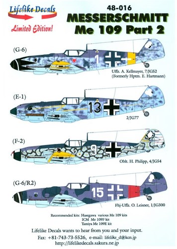 Lifelike 016 messerschmitt - lifelike, 48-016
