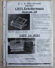 Amiga Werbung von W.A.W. - Elektronik für CDTV Bigram CD + CDTV to SCSI