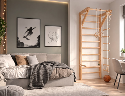 Sprossenwand holz 220 - sprossenwand,