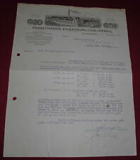 angebot alt antik parkett fabrik ravensburg c. sterkel 1922 papier firmenansicht